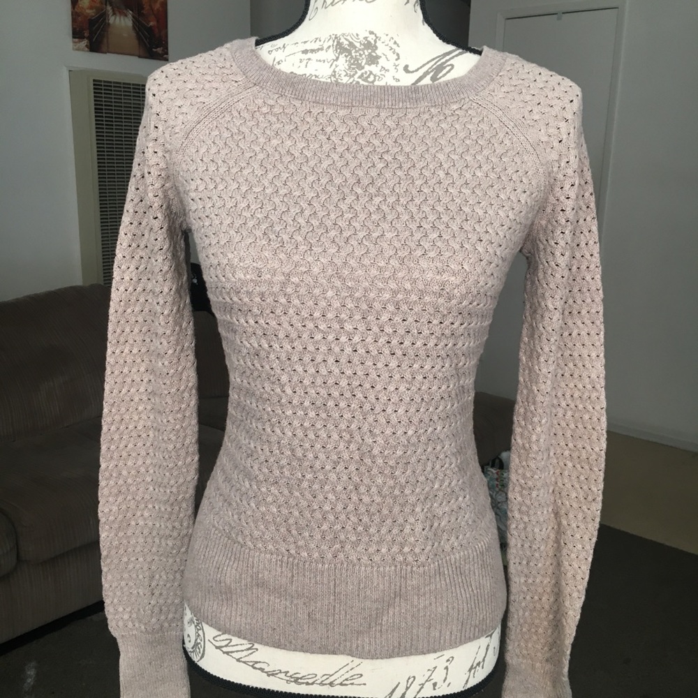 American Eagle Outfitters Beige Knitted Sweater